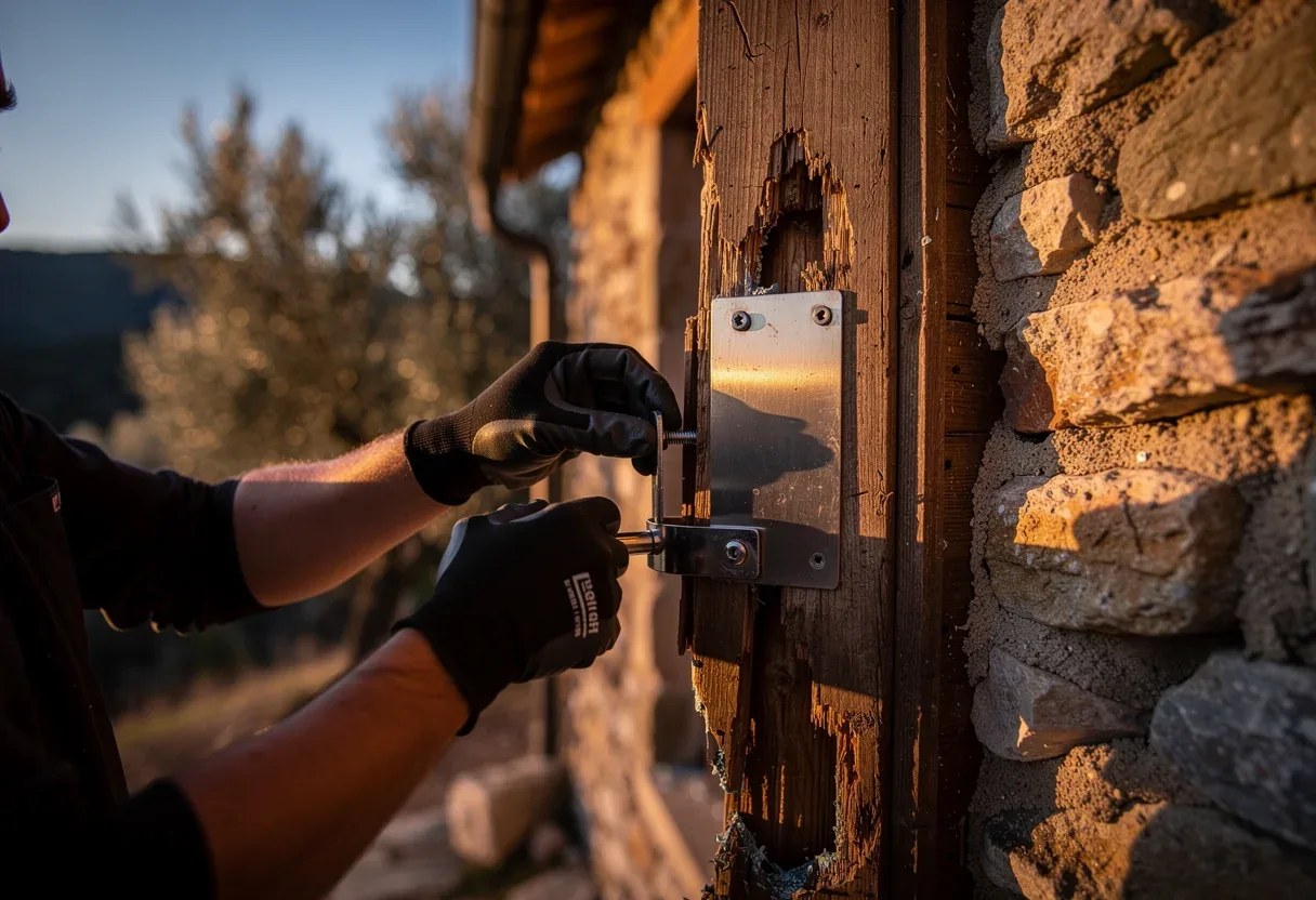 Mise en sécurité d'une porte après effraction à Thuir