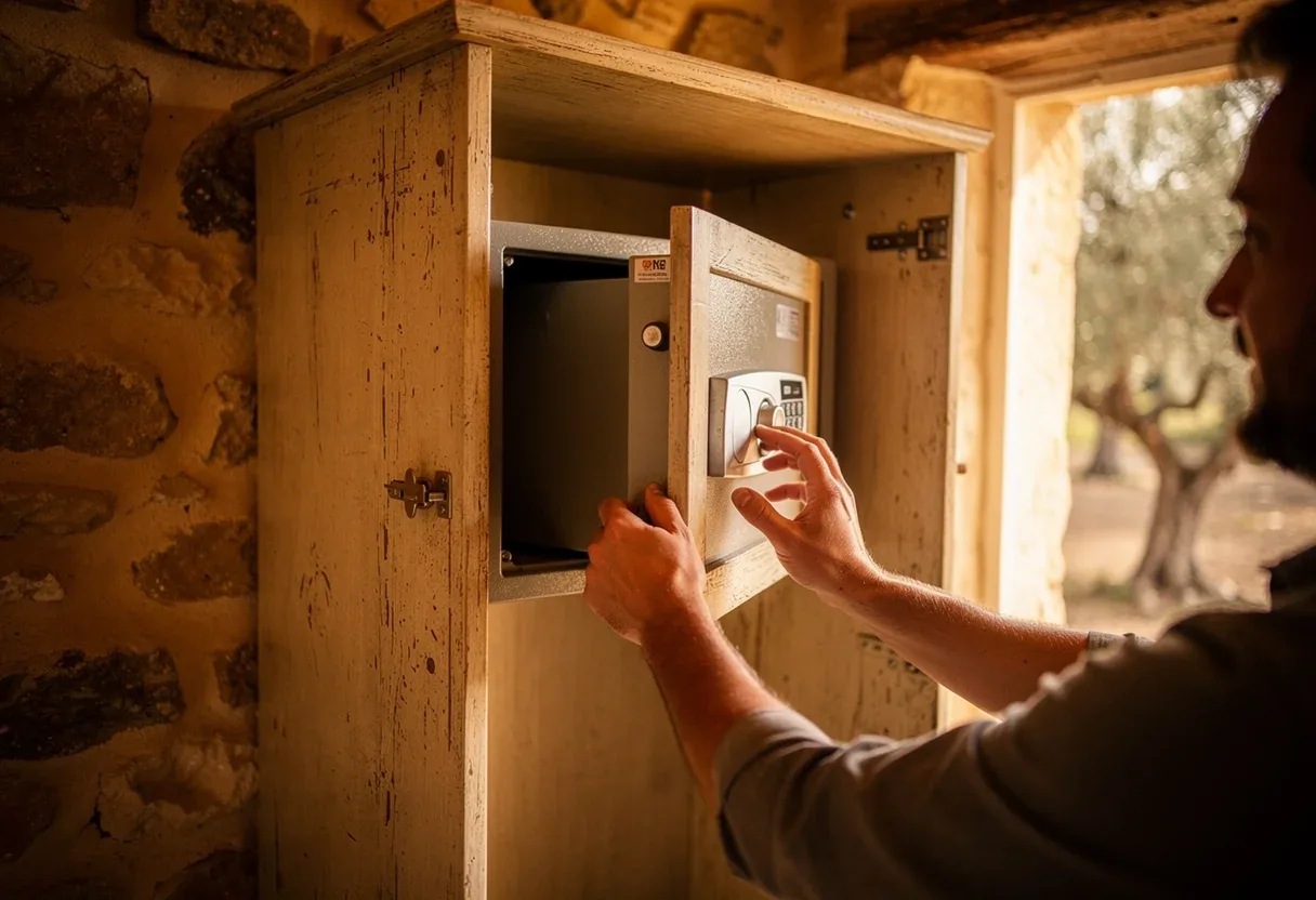 Installation d'un coffre-fort à Thuir