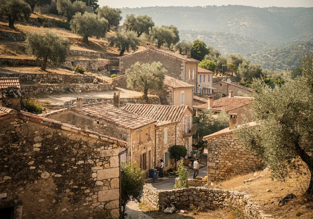 Vue de Thuir et de ses environs